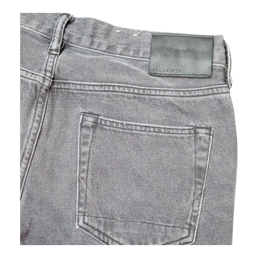 All Saints‎ Dunvegan Pistol Faded Black Button Fly Jeans Slim Straight Men's 30